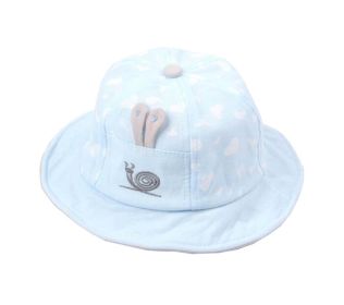Boys Girls Summer Sun Protection Hat Toddler Snails Embroidery Cap; Blue