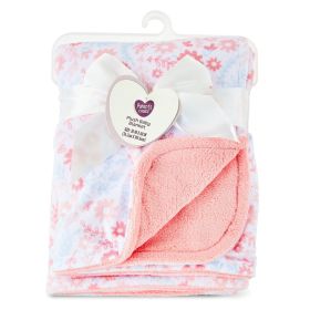 Parent's Choice Baby Girl Premium Ultra Soft Plush Floral Blanket â€“ Cozy And Durable 30 x 40 Inch Baby Blanket