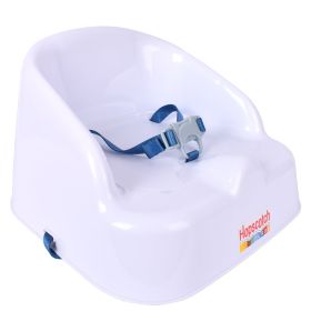 Portable Toddler Booster Seat with Straps â€“ Lightweight Feeding Chair for 6+ Months, Unisex, White