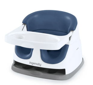 Ingenuity Infant Baby Base 2-in-1 Booster Feeding High Chair and Floor Seat with Self-Storing Tray - Night Sky