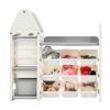 Kids Toy Storage Organizer with 14 Bins, Multi-functional Nursery Organizer Kids Furniture Set Toy Storage Cabinet Unit with HDPE Shelf and Bins for P