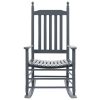 Rocking Chair with Curved Seat Gray Poplar Wood
