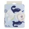 Parent's Choice Plush Blue Dinosaur Baby Blanket â€“ Soft And Cozy 30 x 36 Inch Infant Blanket