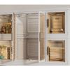 Portable Wardrobe Closet Storage Organizer for Clothes,Clothes Dresser,12 Magnetic Doors-12 Cubes & 2 Hanging Rod,Baby Wardrobe Storage Cabinet,White