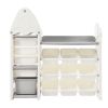 Kids Toy Storage Organizer with 14 Bins, Multi-functional Nursery Organizer Kids Furniture Set Toy Storage Cabinet Unit with HDPE Shelf and Bins for P