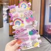 New Fashion 14 Pieces Set Children's Cute Flower Fruit Animal Candy Color Hairpin Sets