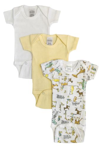 Baby Boy, Baby Girl, Unisex Short Sleeve Onezies Variety (Pack of 3)