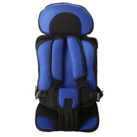 Infant Safe Seat Mat Portable Baby Safety Seat Children's Chairs Updated Version Thickening Sponge Kids Car Stroller Seats Pad (Option: Blue large)