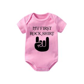 Finger letter romper (Option: Pink-18 24 Months)