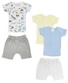 Infant Girls T-Shirts and Pants (Color: White/Grey, size: Newborn)