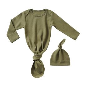 Baby Sleeping Bag Hat Set Spring Summer Baby Sleepwear Anti-Kicker Surprise Jump Swaddling Clothes (Color: Green, Size/Age: S (0-1Y))