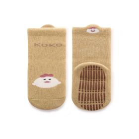 Baby Print Pattern Autumn Winter New Style Non-Slip Socks (Color: Yellow, Size/Age: M (1-3Y))