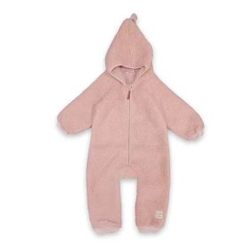 Infant Baby Unisex Winter Solid Long Jumpsuit (Color: Pink, Size/Age: 100 (2-3Y))