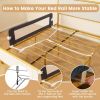 60-Inch Foldable Bed Rail Swing Down Baby Bed Guard Rail with Adjustable Safety Strap