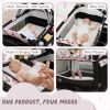 4 in 1 Portable Pack and Play Baby Nursery Center with Bassinet
