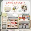 Kids Bookshelf Toy Storage Organizer with 17 Bins and 5 Bookshelves, Multi-functional Nursery Organizer Kids Furniture Set Toy Storage Cabinet Unit wi