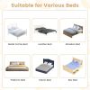 60-Inch Foldable Bed Rail Swing Down Baby Bed Guard Rail with Adjustable Safety Strap